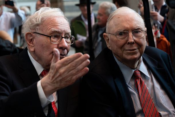 Warren Buffett and Charlie Munger at the Berkshire Hathaway annual meeting in 2019.