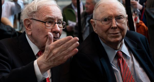 Warren Buffett and Charlie Munger at the Berkshire Hathaway annual meeting in 2019.