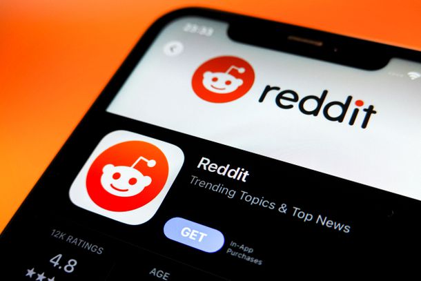 The Reddit app in the Apple App Store on an iPhone