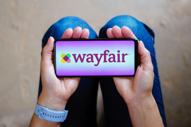 Wayfair Inc. logo displayed on a smartphone