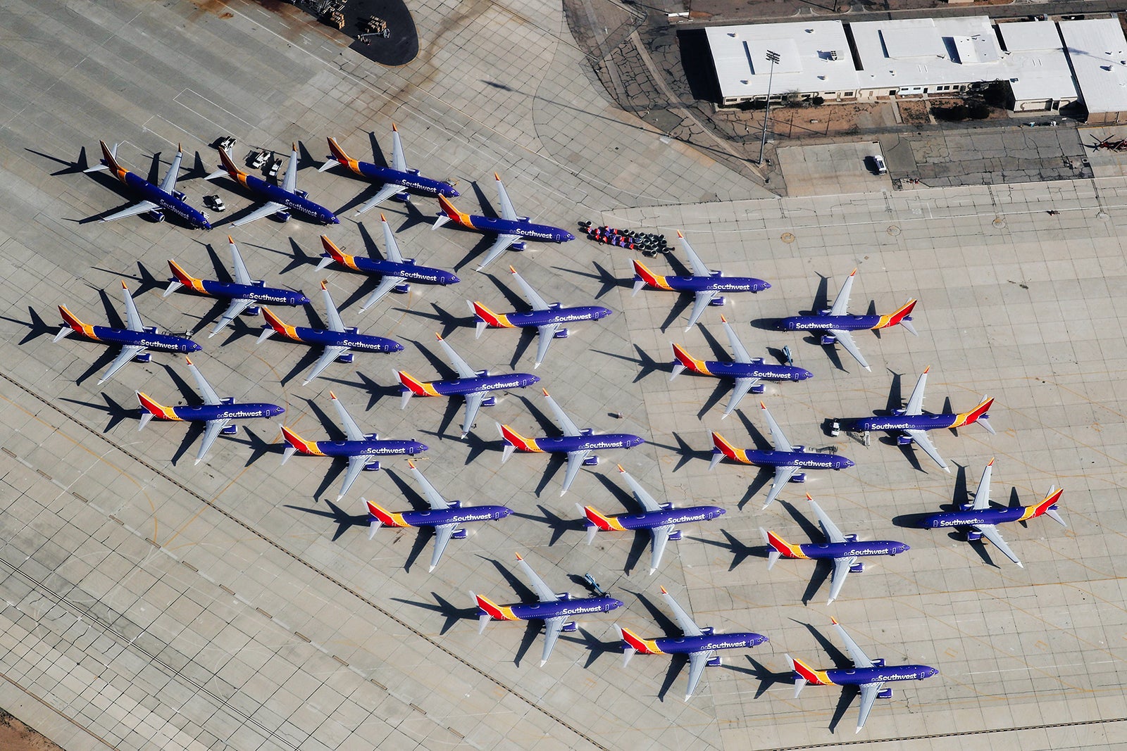 Southwest Parks Grounded Boeing 737 MAX Planes At Remote California Airport